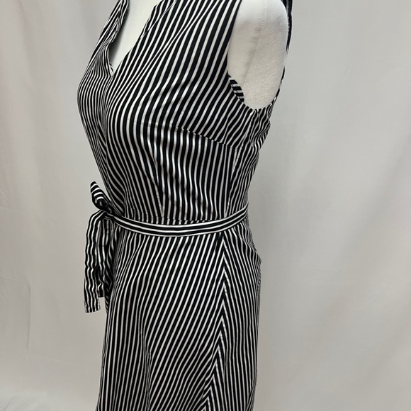 Loft Black and White Striped Dress - Picture 3 of 9